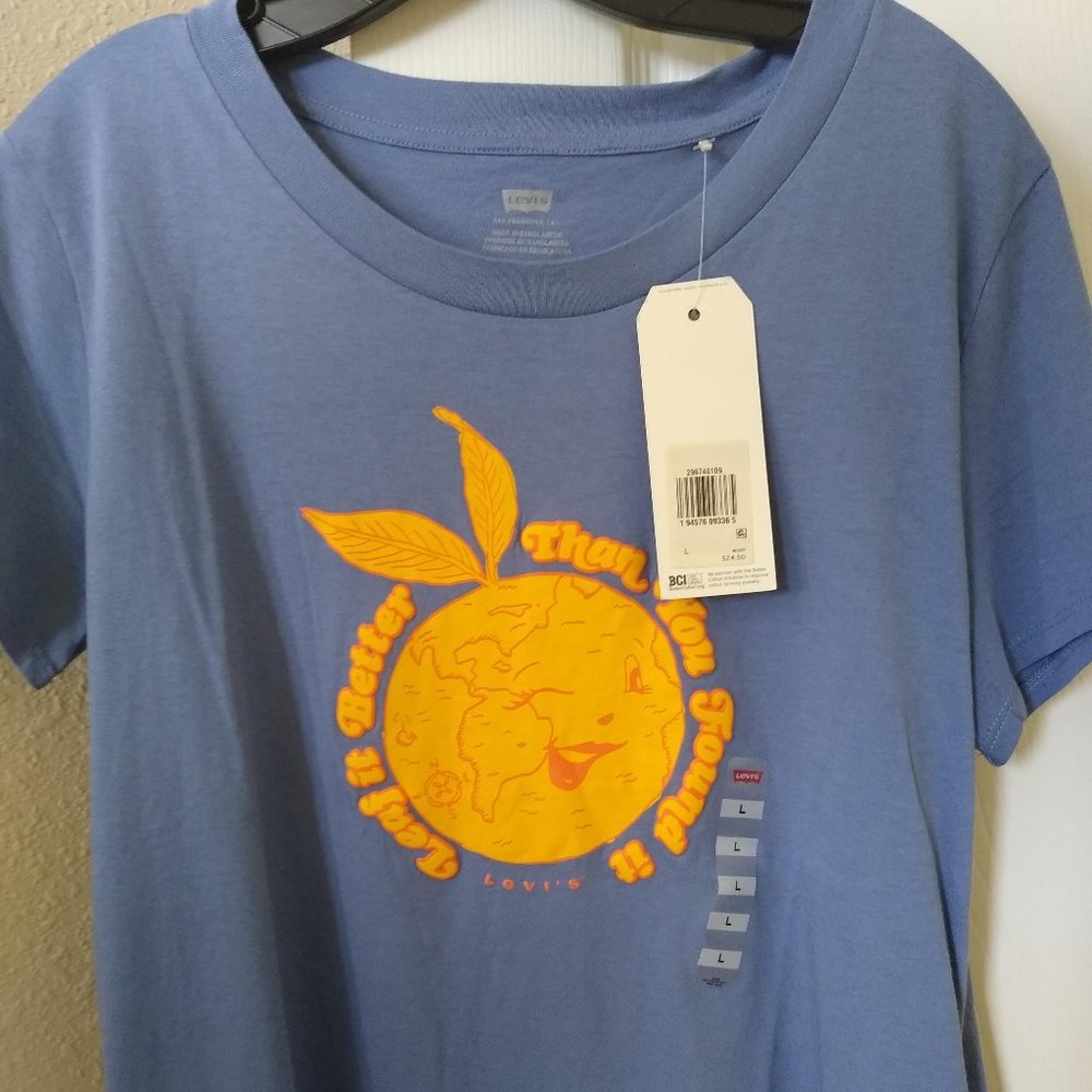 New Levi's Earth Love Cropped T-shirt